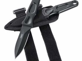 Нож с фиксированным клинком CRKT Sting, сталь 1055 Carbon Steel, рукоять карбон