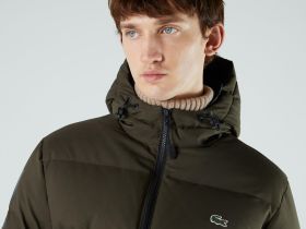 Мужская утеплённая куртка Lacoste Long Hooded Quilted стандартного кроя