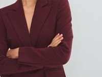 Однобортный приталенный жакет, Фиолетовый