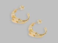 Фигурные серьги-полукольца