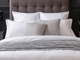 Постельное белье Белый, страйп-сатин 921987