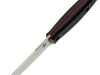 Походный нож град Горький Томми Техно, сталь VG-10, рукоять микарта черная, конвекс