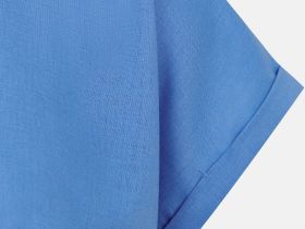 Блузка с коротким рукавом и добавлением льна