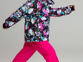 Куртка текстильная с полиуретановым покрытием для девочек