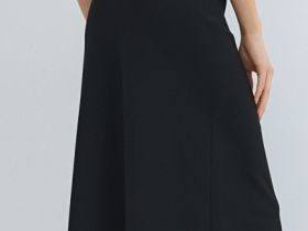 Юбка миди А-силуэта, Черный