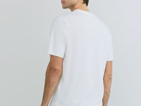 Вязаная футболка из пряжи с вискозой, Белый