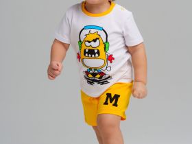 Комплект детский трикотажный для мальчиков: фуфайка (футболка), шорты