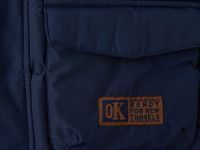 Тёмно-синяя утеплённая куртка с синтепухом для мальчика Глория Джинс