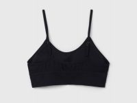 Базовый топ с вкладышами, Черный