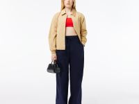 Женские хлопковые брюки Lacoste свободного кроя