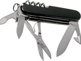 Нож перочинный Victorinox Huntsman, сталь X55CrMo14, рукоять Cellidor®, черный, 15 функций, 91мм