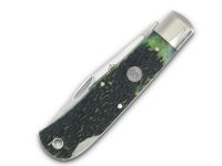 Складной нож Queen Cutlery Lockback, сталь 1095, рукоять рог, зеленый