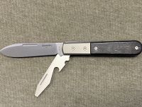 Складной нож + открывалка LionSteel Barlow Roundhead, сталь M390, рукоять титан/эбеновое дерево