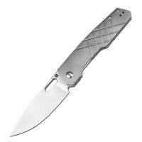Складной нож Artisan Cutlery Gambit, сталь S90V, рукоять титан, серый
