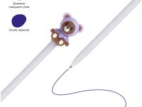 Ручка шариковая MESHU "Funny Bear" 0,7 мм, синяя, корпус ассорти