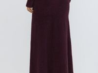 Трикотажная юбка из пушистой пряжи, Фиолетовый