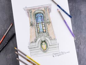 Скетчбук для графики на спирали Малевичъ "GrafArt Sketch" 120 л 110 г