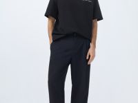 Футболка с текстовым принтом, Черный