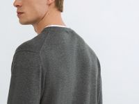 Джемпер с имитацией футболки, Серый