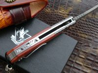 Складной нож Steelclaw Бук, сталь VG-10/дамаск, рукоять красное дерево