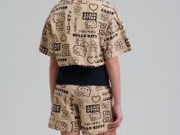 Комплект трикотажный для девочек: майка, шорты, фуфайка (футболка)