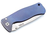 Нож складной LionSteel SR2 V (VIOLET) Mini, сталь Uddeholm Sleipner® Satin Finish, рукоять титан по технологии Solid®, фиолетовый