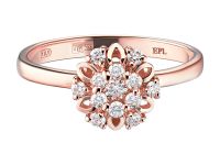 Классическое кольцо из красного золота с бриллиантами э0201кц10170800