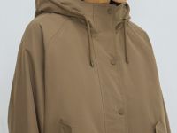 Куртка оверсайз с капюшоном, Бежевый