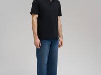 Поло прямого кроя из хлопкового трикотажа интерлок