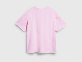 Футболка с аппликацией со стразами для девочек, Розовый