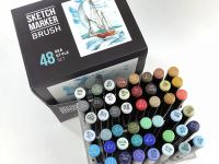 Набор маркеров Sketchmarker Brush 48 Sea style- Морской стиль (48 маркеров в пластиковом кейсе)