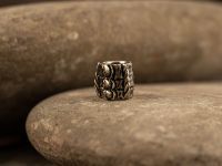 Бусина для темляка Хребет дракона, мельхиор