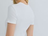 Футболка в рубчик, Белый