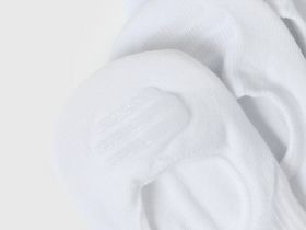 Носки-следки из хлопка в рубчик, 3 пары, Белый