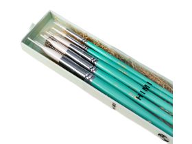 Набор кистей синтетика HIMI 5 шт, зеленый