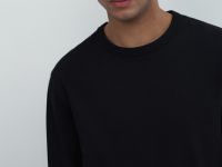 Лонгслив из хлопка, Черный