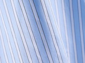 Рубашка в полоску из хлопка, Голубой