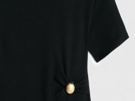 Платье-футболка с декором, Черный