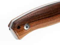 Нож с фиксированным клинком LionSteel M2M, сталь M390, рукоять дерево Santos