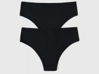 Трусы-хипстеры, 2 шт., Черный