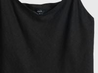 Топ изо льна на бретелях, Черный