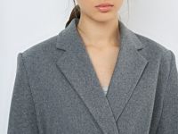 Жакет с поясом, Серый