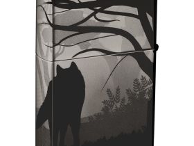 Зажигалка ZIPPO Classic с покрытием Black Ice, латунь/сталь, чёрная, глянцевая, 36х12х56 мм