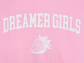 Свободная футболка для девочек, Розовый