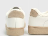 Кеды из натуральной кожи с мехом, Белый