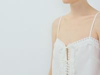 Топ с кружевом, Белый