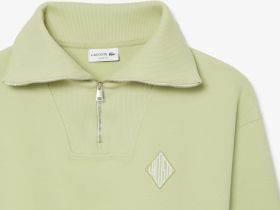 Мужская хлопковая толстовка Lacoste с высоким воротом и застежкой-молнией