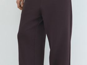 Широкие трикотажные брюки Wide leg, Фиолетовый