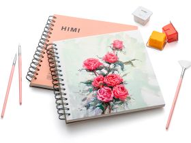Скетчбук для гуаши HIMI 21,6x21,6 см 50 л 160 гр, розовый