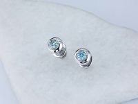 Пусеты из серебра э0612пс10090300_blue